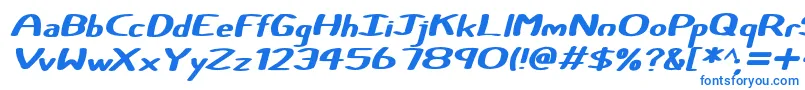 フォントCertainly Italic – 白い背景に青い文字