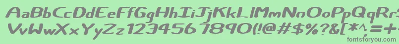 Certainly Italic Font – Gray Fonts on Green Background