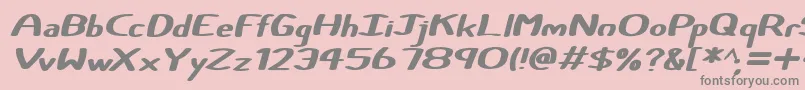 Certainly Italic Font – Gray Fonts on Pink Background