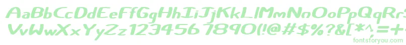 Czcionka Certainly Italic – zielone czcionki