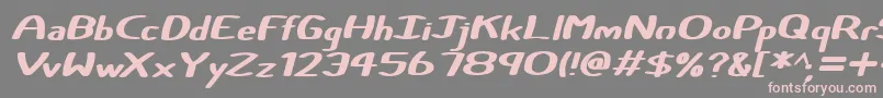 Certainly Italic Font – Pink Fonts on Gray Background