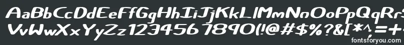 Czcionka Certainly Italic – białe czcionki