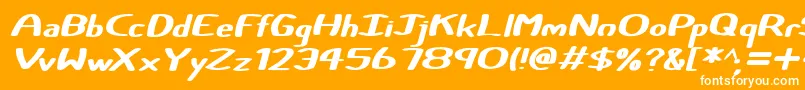 Certainly Italic Font – White Fonts on Orange Background