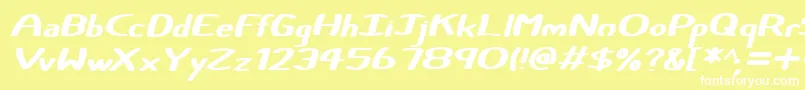 Certainly Italic Font – White Fonts on Yellow Background