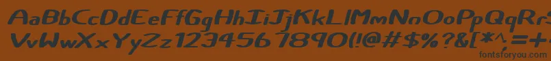 Certainly Italic Font – Black Fonts on Brown Background