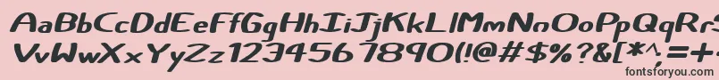 Certainly Italic Font – Black Fonts on Pink Background