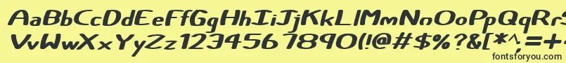 Certainly Italicフォントについての詳細 フォントCertainly Italic – 黒い文字の黄色い背景