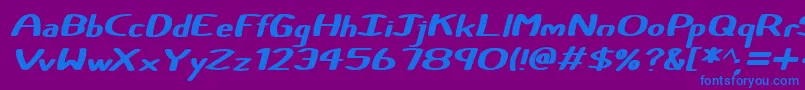 Certainly Italic Font – Blue Fonts on Purple Background
