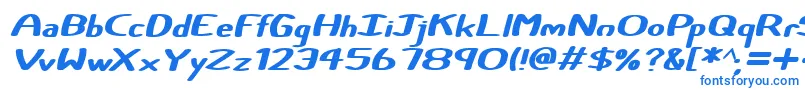 Certainly Italic-Schriftart – Blaue Schriften