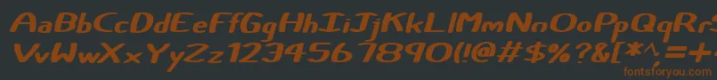 Certainly Italic Font – Brown Fonts on Black Background