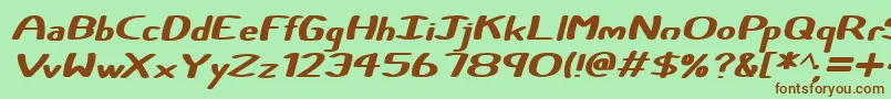 Certainly Italic Font – Brown Fonts on Green Background