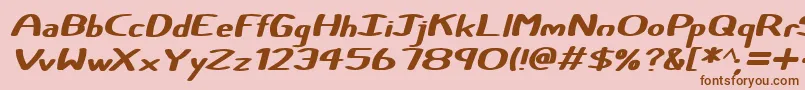 Certainly Italic Font – Brown Fonts on Pink Background