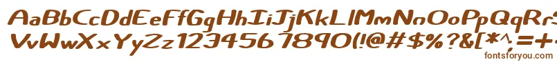 Certainly Italic-Schriftart – Braune Schriften auf weißem Hintergrund