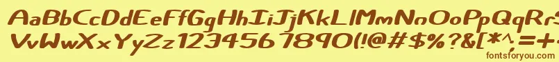 Saiba mais sobre a fonte Certainly Italic Fonte Certainly Italic – fontes marrons em um fundo amarelo