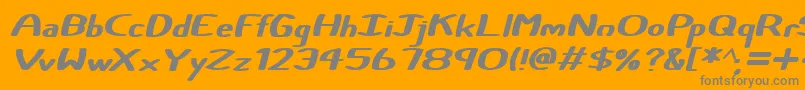 Lisätietoja Certainly Italic-fontista Certainly Italic-fontti – harmaat kirjasimet oranssilla taustalla