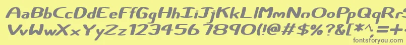 Weitere Informationen zur Certainly Italic-Schriftart Certainly Italic-Schriftart – Graue Schriften auf gelbem Hintergrund