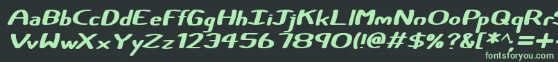 Czcionka Certainly Italic – zielone czcionki na czarnym tle