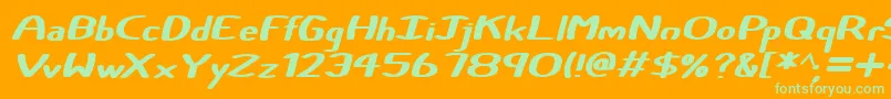 fuente Certainly Italic – Fuentes Verdes Sobre Fondo Naranja