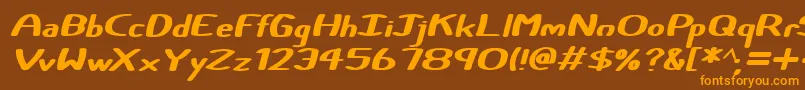 fuente Certainly Italic – Fuentes Naranjas Sobre Fondo Marrón