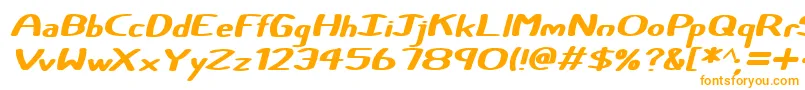Fonte Certainly Italic – fontes laranjas em um fundo branco