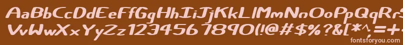 Certainly Italic Font – Pink Fonts on Brown Background