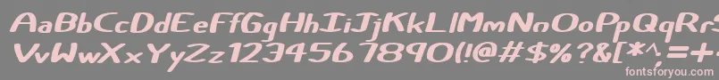 Certainly Italic Font – Pink Fonts on Gray Background