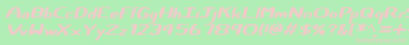 Certainly Italic Font – Pink Fonts on Green Background