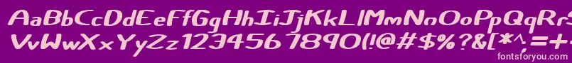 Certainly Italic Font – Pink Fonts on Purple Background