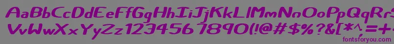 Certainly Italic Font – Purple Fonts on Gray Background