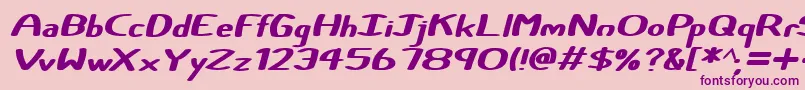 Certainly Italic Font – Purple Fonts on Pink Background