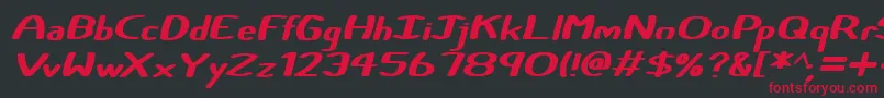 Certainly Italic Font – Red Fonts on Black Background