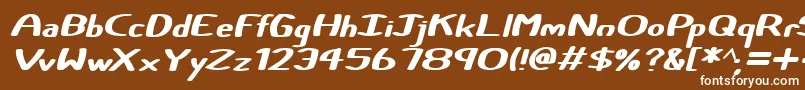 Certainly Italic Font – White Fonts on Brown Background