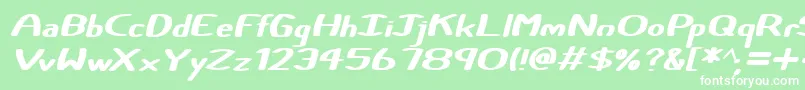 Certainly Italic Font – White Fonts on Green Background