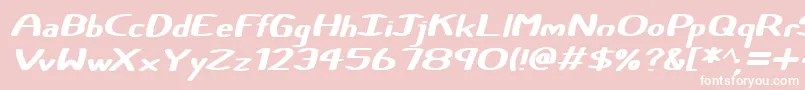 Certainly Italic Font – White Fonts on Pink Background