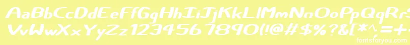 Certainly Italic Font – White Fonts on Yellow Background