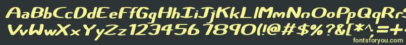 Fonte Certainly Italic – fontes amarelas em um fundo preto