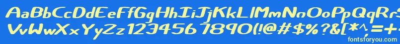 Lisätietoja Certainly Italic-fontista Certainly Italic-fontti – keltaiset fontit sinisellä taustalla