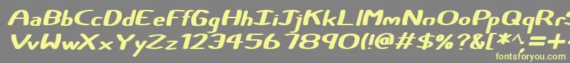 Certainly Italic Font – Yellow Fonts on Gray Background