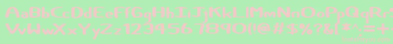 Certainly Font – Pink Fonts on Green Background