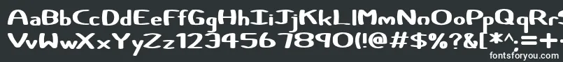 フォントCertainly – 黒い背景に白い文字