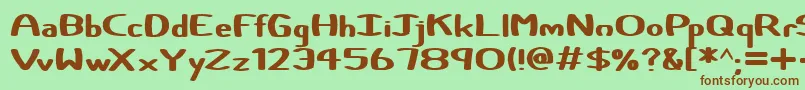 Certainly Font – Brown Fonts on Green Background