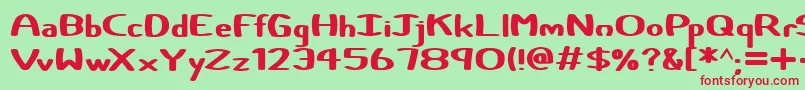 Certainly Font – Red Fonts on Green Background