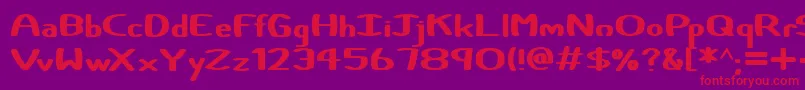 Certainly Font – Red Fonts on Purple Background