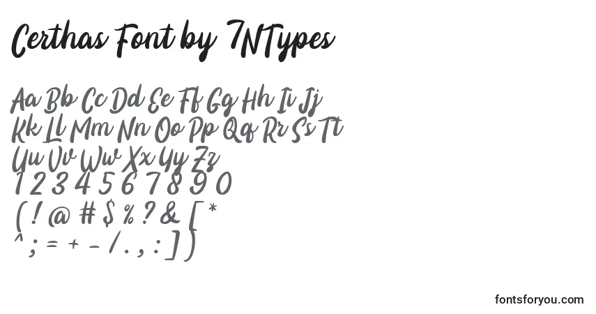 A fonte Certhas Font by 7NTypes – alfabeto, números, caracteres especiais