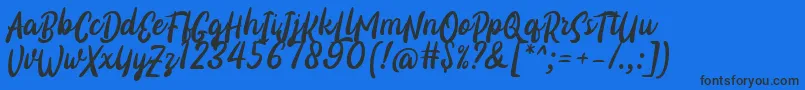 Certhas Font by 7NTypes Font – Black Fonts on Blue Background