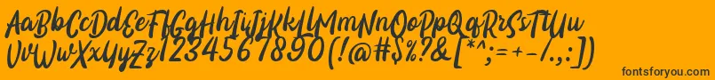 Certhas Font by 7NTypes Font – Black Fonts on Orange Background