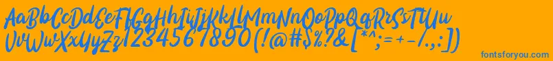 Certhas Font by 7NTypes Font – Blue Fonts on Orange Background