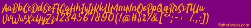 Certhas Font by 7NTypes Font – Orange Fonts on Purple Background