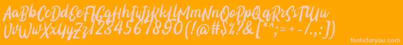 Certhas Font by 7NTypes Font – Pink Fonts on Orange Background