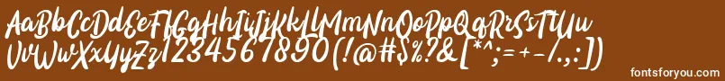 Шрифт Certhas Font by 7NTypes – белые шрифты на коричневом фоне